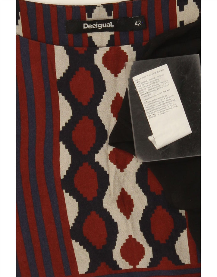 DESIGUAL Damen-A-Linien-Kleid, EU 42, groß, mehrfarbig, geometrisch