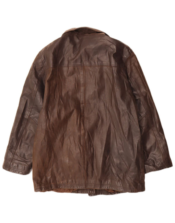 Sitelli Womens Leather Jacket UK 12 Medium Brown