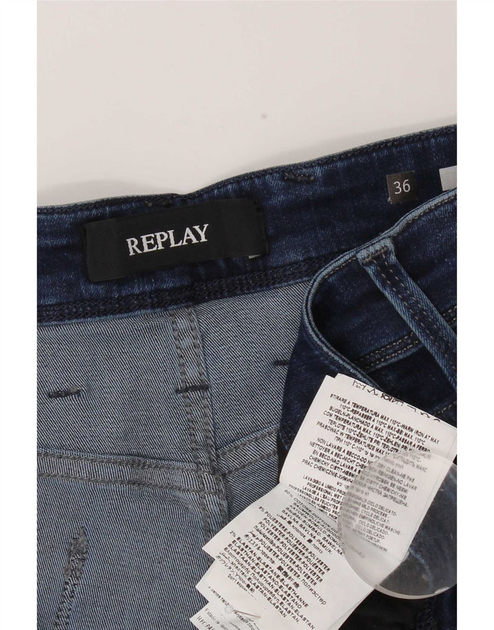 Replay Herren Slim Jeans W36 L32 Marineblau Baumwolle