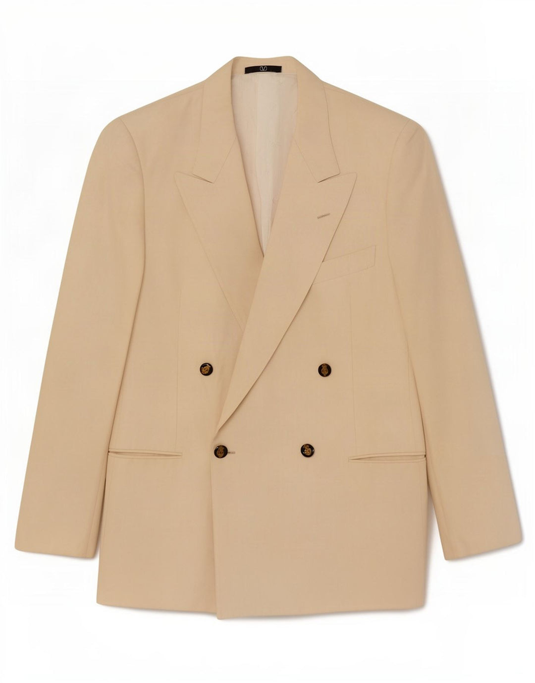 Valentino Herren Zweireiher-Blazerjacke UK 38 Mittelbeige