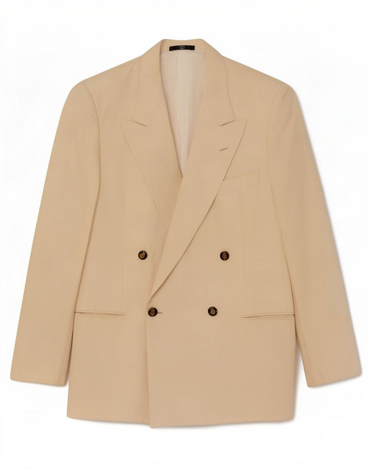 Valentino Herren Zweireiher-Blazerjacke UK 38 Mittelbeige