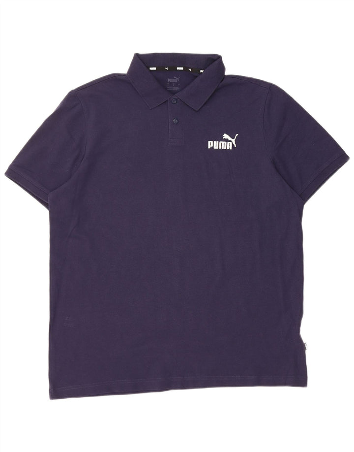 Puma Herren-Poloshirt, groß, marineblau, Baumwolle