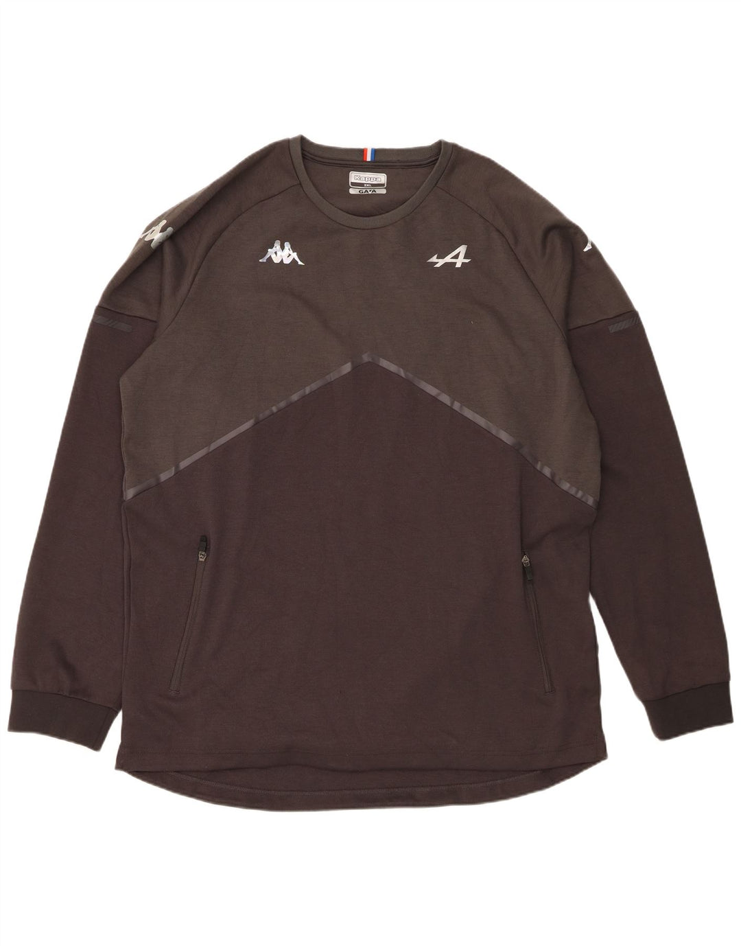 Kappa Herren Graphic Top Langarm 5XL Grau Polyester