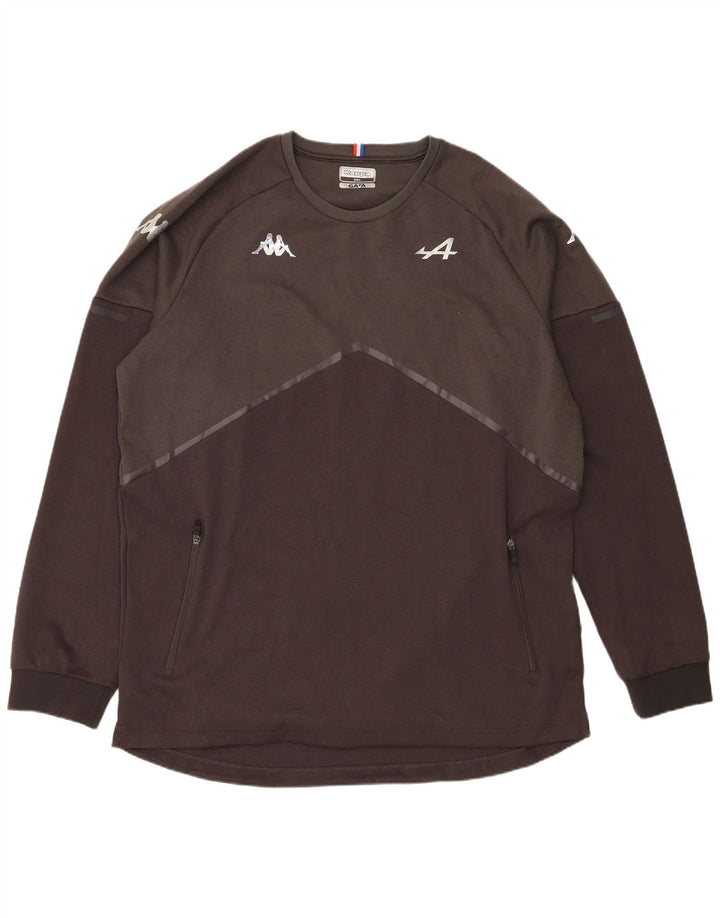 Kappa Herren Graphic Top Langarm 5XL Grau Polyester