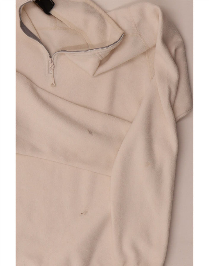 The North Face Herren-Fleecepullover mit Reißverschluss am Hals, mittelweißes Polyester