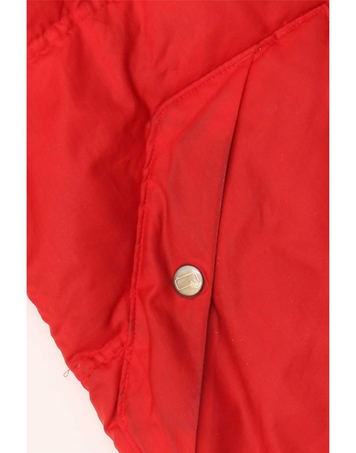 Woolrich Damen Übergroße wattierte Jacke UK 10 Small Rot Polyester