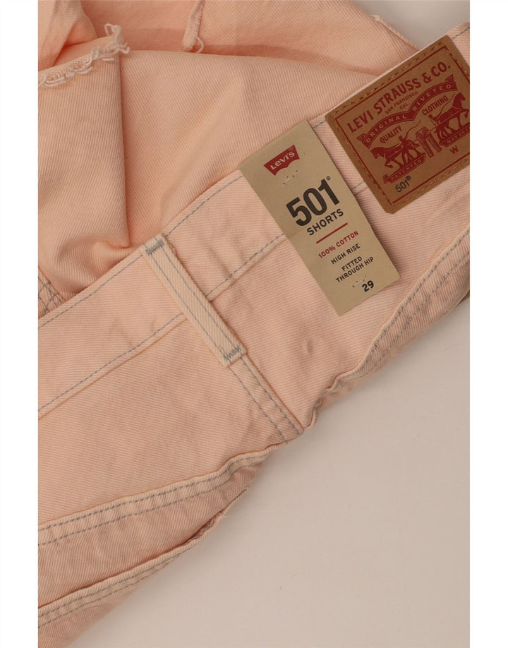 LEVI'S Womens 501 Denim Shorts W29 Medium  Pink Cotton