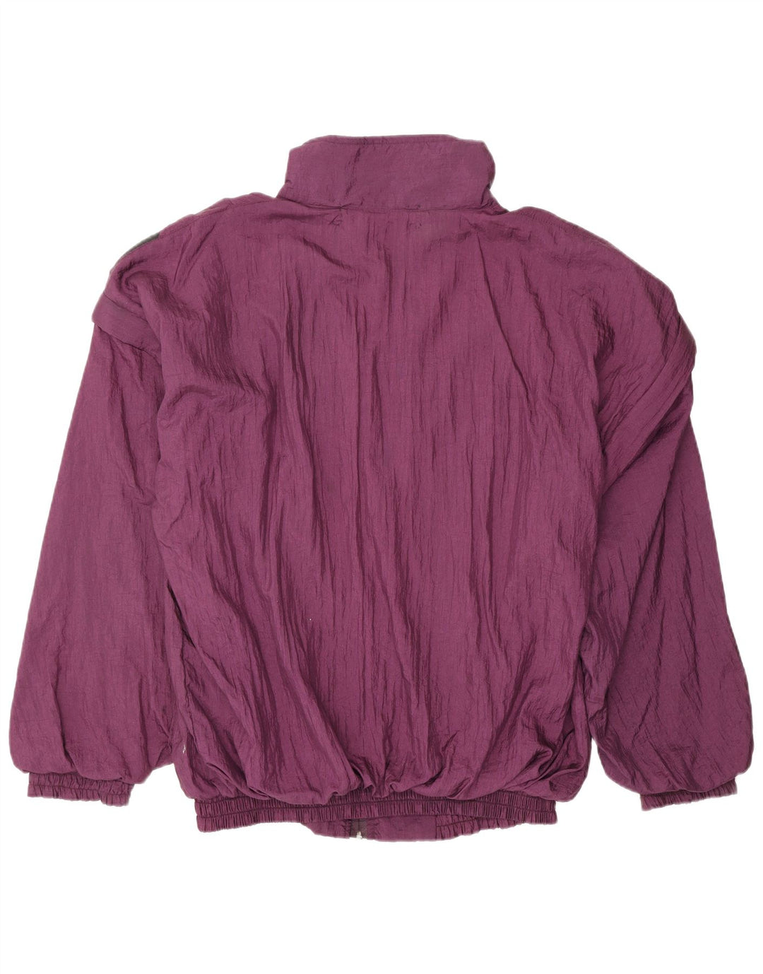 Vintage Herren Trainingsanzug Top Jacke 2XL Maroon Colourblock Nylon