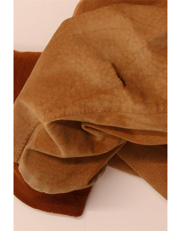 VINTAGE Herren Wildleder Bomberjacke UK 42 XL Braunes Leder