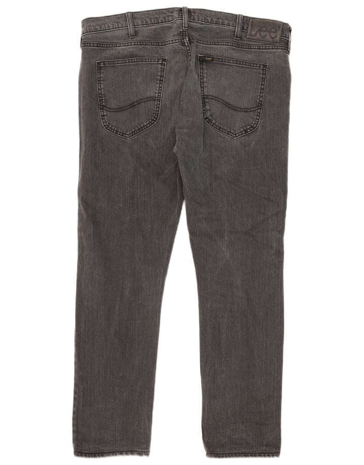 Lee Herren Luke Slim Jeans W36 L28 Graue Baumwolle