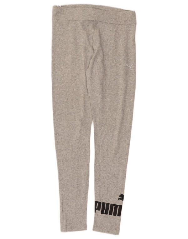 Puma Damen Graphic Leggings UK 12 Mittelgrau