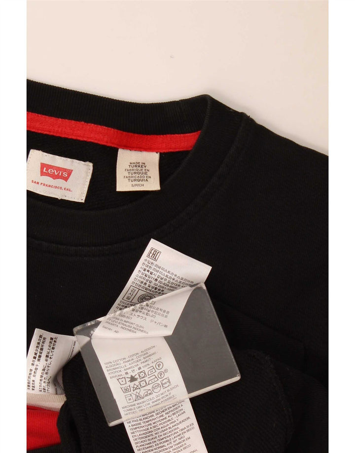 Levi's Herren-Sweatshirt mit Grafik, Größe S, Schwarz, Colourblock-Baumwolle