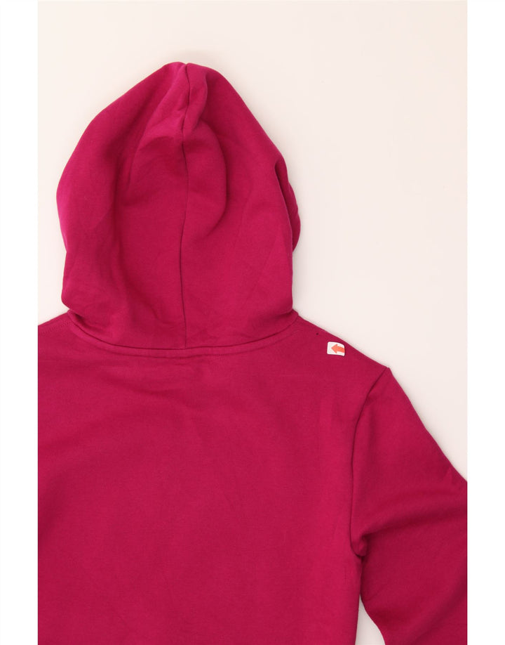 ADIDAS Womens Graphic Hoodie Jumper UK 12 Medium Pink Polyester Vintage Adidas and Second-Hand Adidas from Messina Hembry 