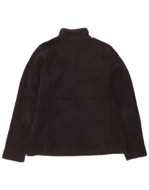 L.L.Bean Damen-Fleecepullover mit Reißverschluss am Hals, UK 10, Größe S, Schwarz, Polyester