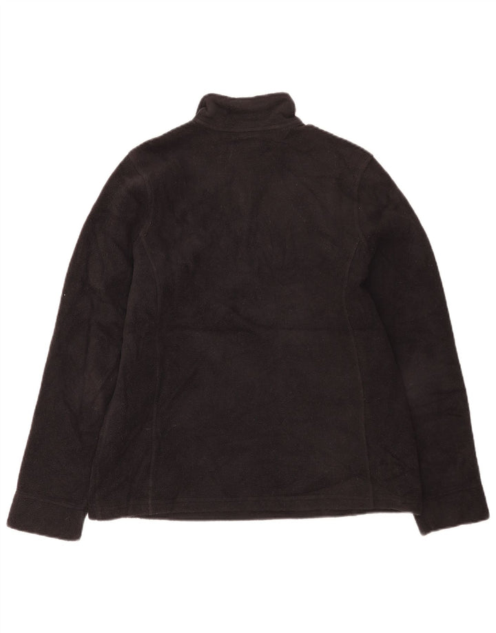 L.L.Bean Damen-Fleecepullover mit Reißverschluss am Hals, UK 10, Größe S, Schwarz, Polyester