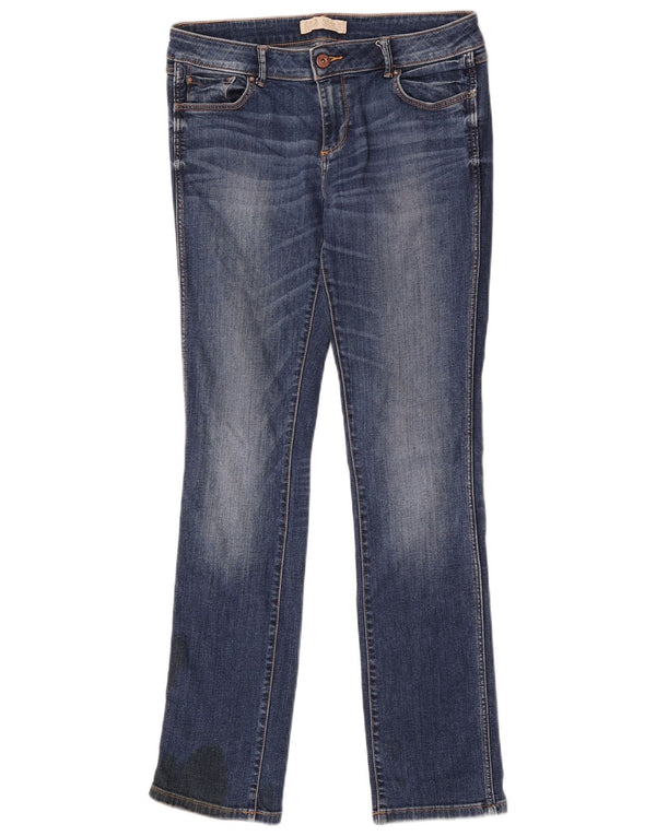 Zara Damen Slim Jeans EU 38 Small W28 L31 Marineblaue Baumwolle