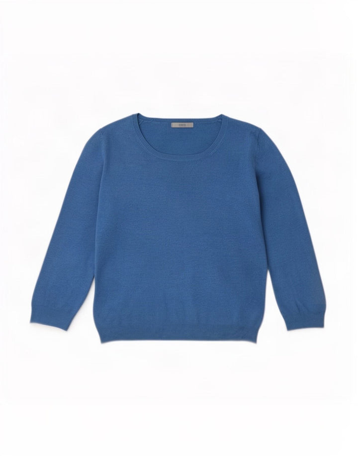 Marks & Spencer Damen-Pullover mit U-Boot-Ausschnitt, Gr. 12, Mittelblau