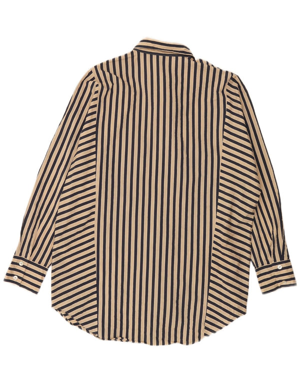 Massimo Dutti Damen-Hemdkleid in Übergröße, Gr. 10, Größe S, beige, gestreift, Baumwolle