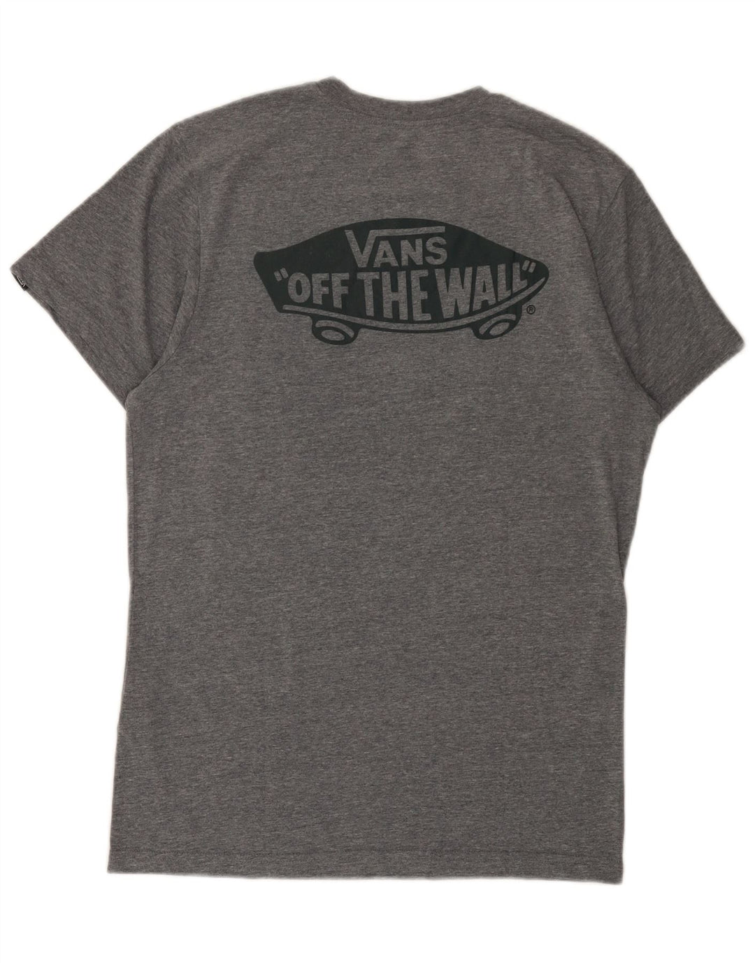 Vans Custom Fit Grafik-T-Shirt-Oberteil für Herren aus mittelgrau gesprenkelter Baumwolle