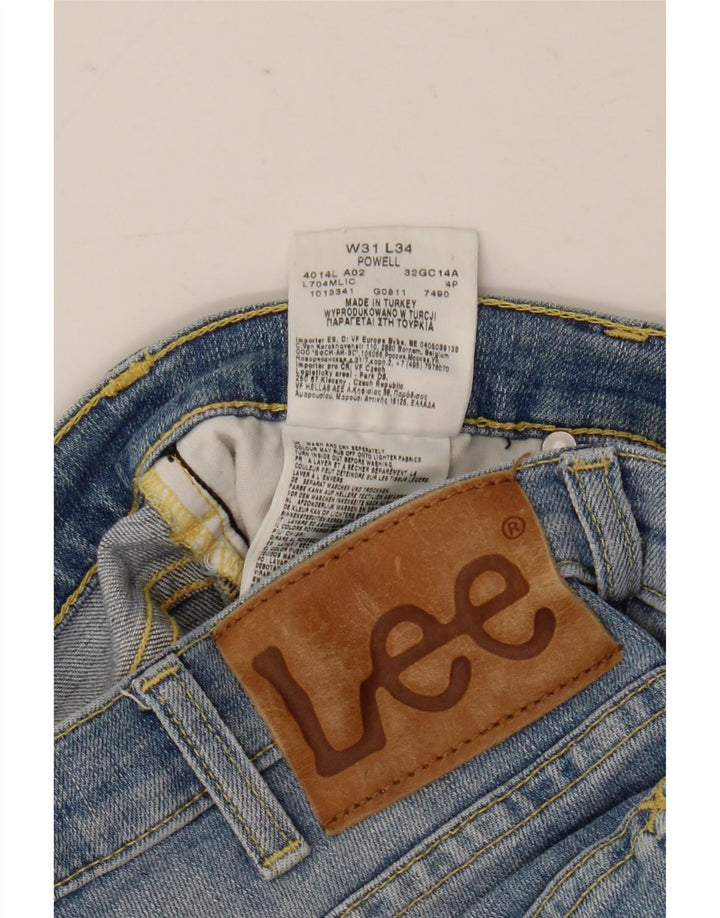 Lee Damen Powell Slim Jeans W31 L34 Blaue Baumwolle