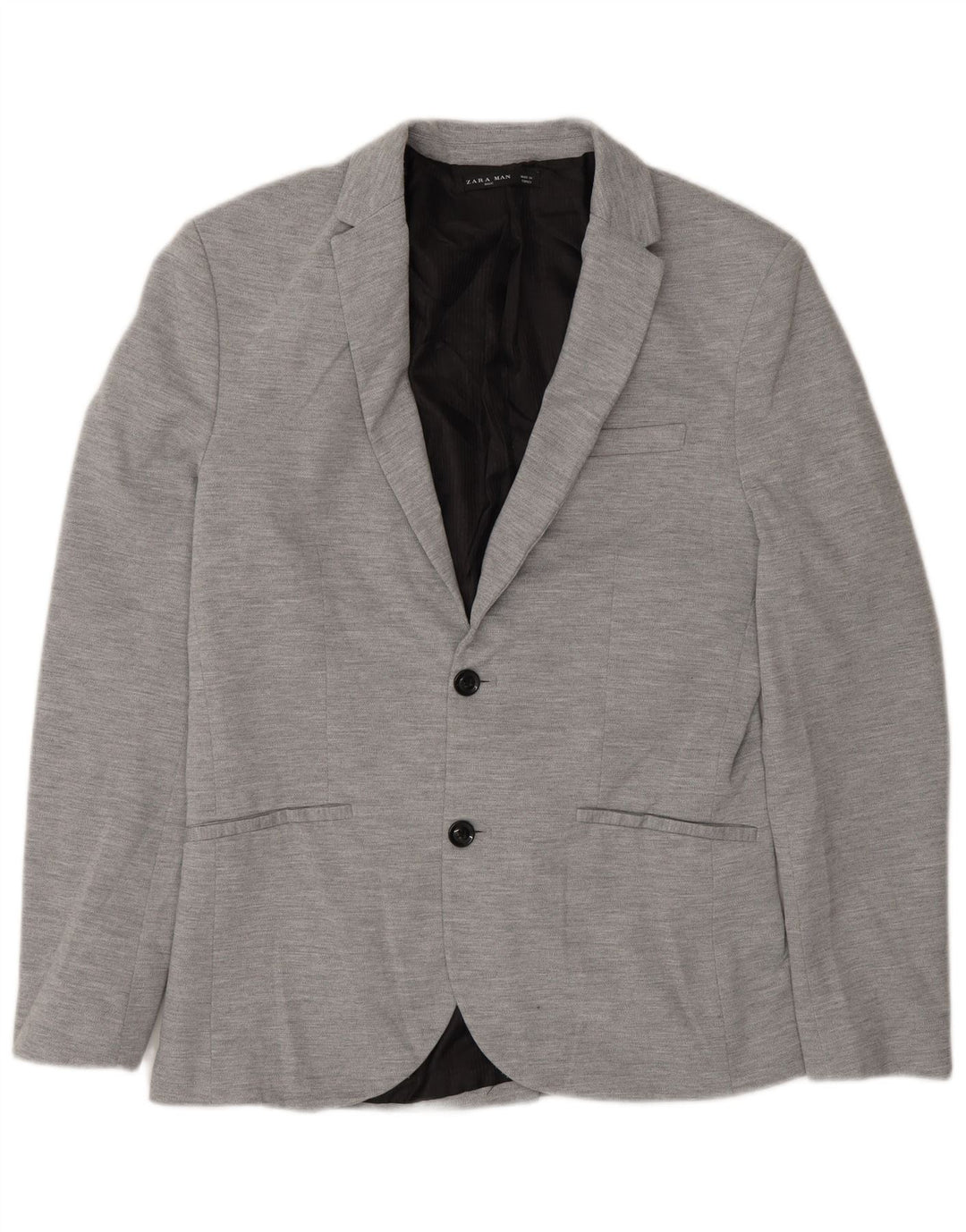 Zara Herren 2-Knopf-Blazerjacke UK 40 Large Grau