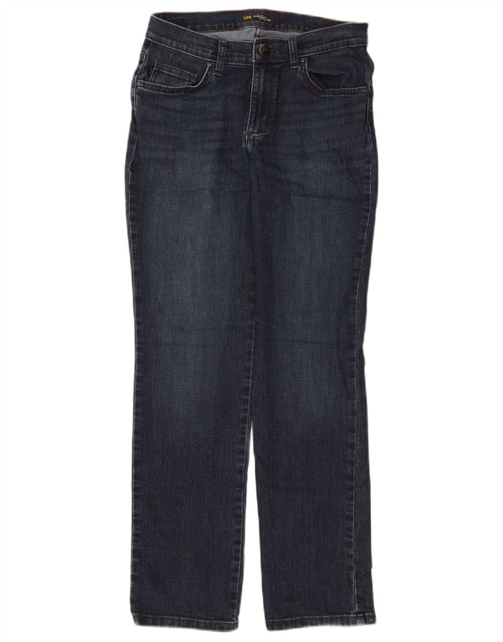 LEE Damen Mid Rise Straight Jeans US 6 Medium W30 L30 Marineblau
