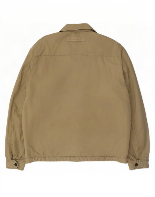 Gant Herren Bomberjacke UK 40 Large Beige Baumwolle