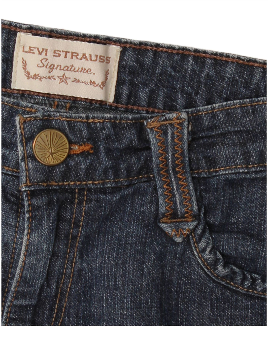 LEVI'S Damen Signature Denim Shorts W32 Large Blau