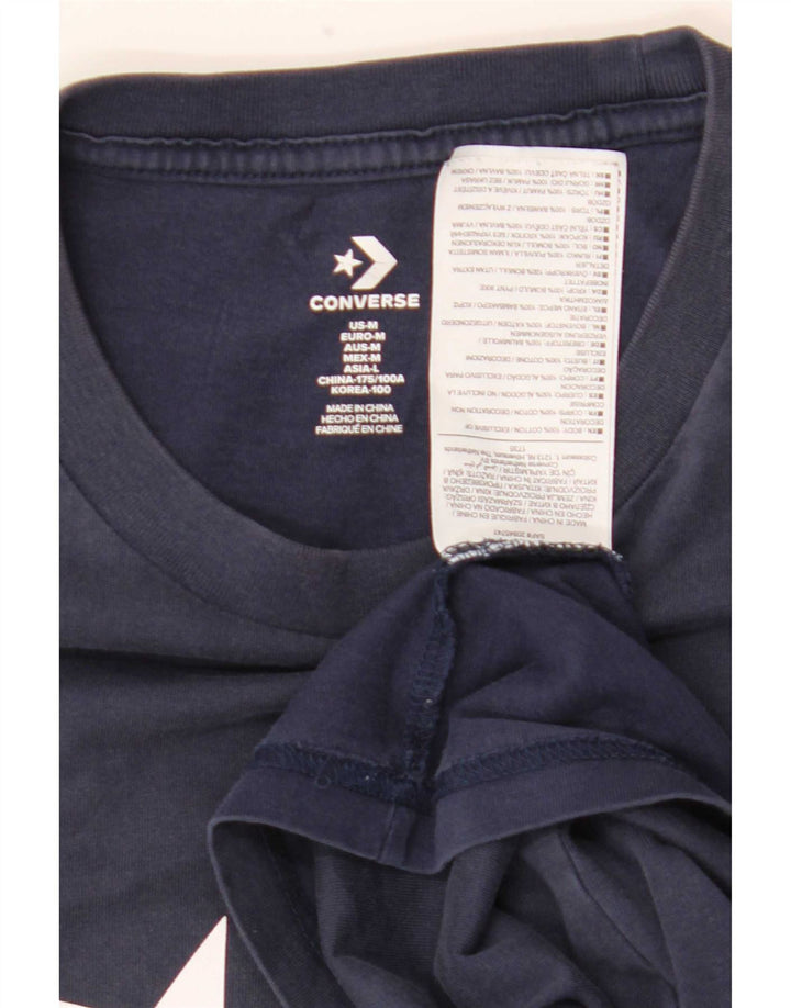 Converse Herren-T-Shirt mit Grafik, mittelgroß, marineblau, Baumwolle