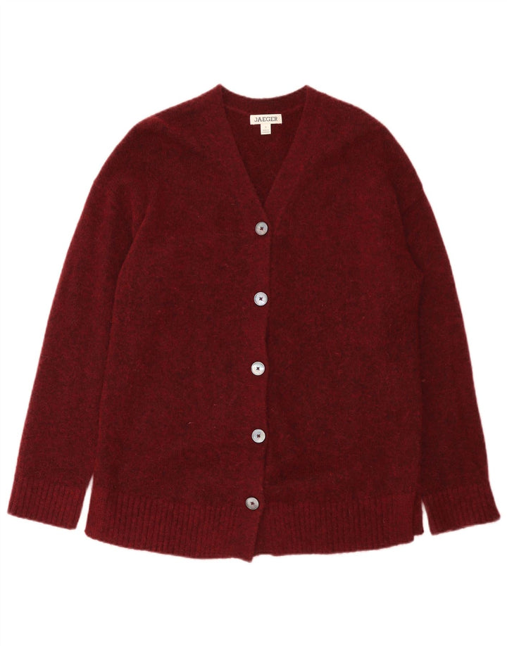 Jaeger Damen-Cardigan-Pullover, Gr. 10, klein, Burgunderrot, Polyamid