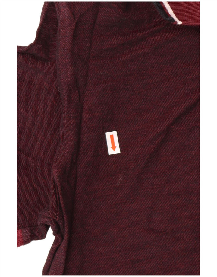 JACK & JONES Herren-Poloshirt aus mittlerer burgunderroter Baumwolle