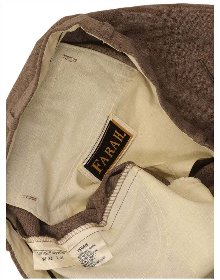 Farah Damen-Anzughose mit geradem Zapfen, W32, L26, Beige, Polyester