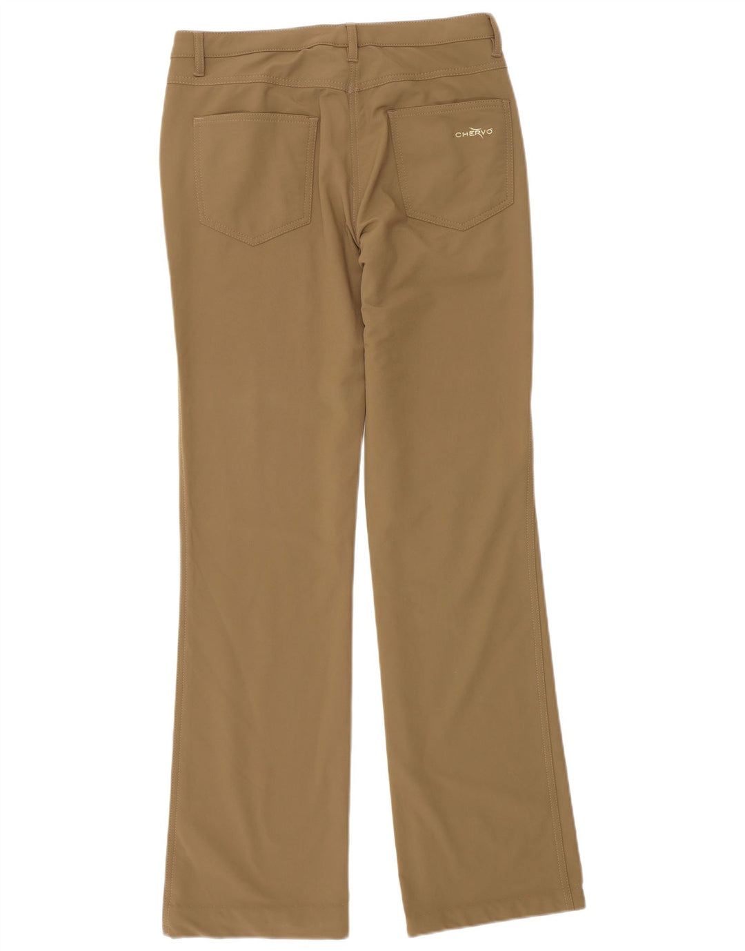 Chervo Damen Bootcut Freizeithose IT 42 Medium W28 L32 Beige Polyester