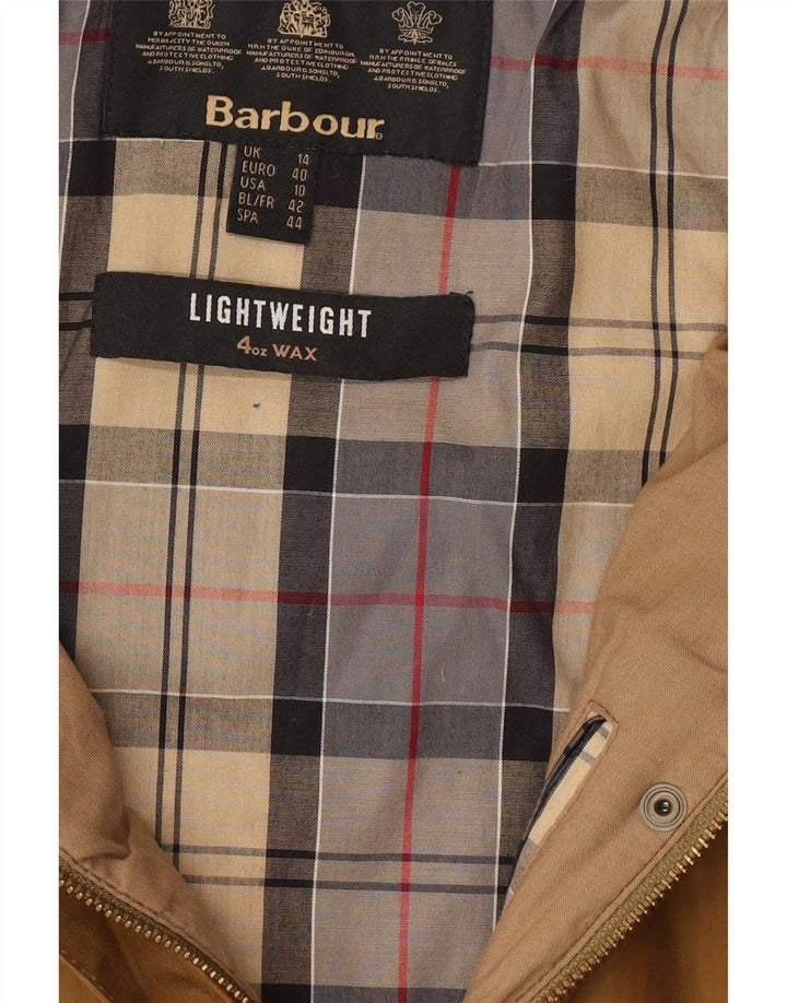 Barbour Damen-Jacke aus gewachster Baumwolle mit Kapuze, UK 14, Größe L, Braun