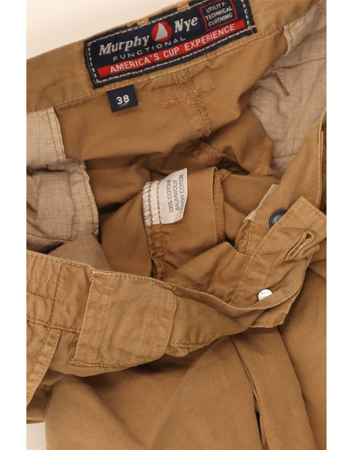Murphy & Nye Gerade Herren-Cargohose W38 L33 Beige Baumwolle
