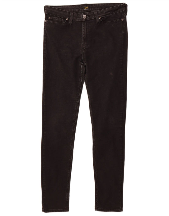 Lee Damen Scarlett Skinny Jeans W32 L29 Schwarze Baumwolle