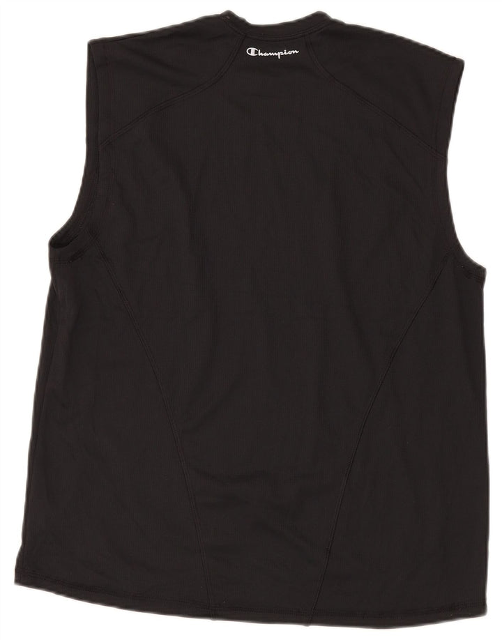 Champion Herren Double Dry Vest Top Mittelschwarzes Polyester