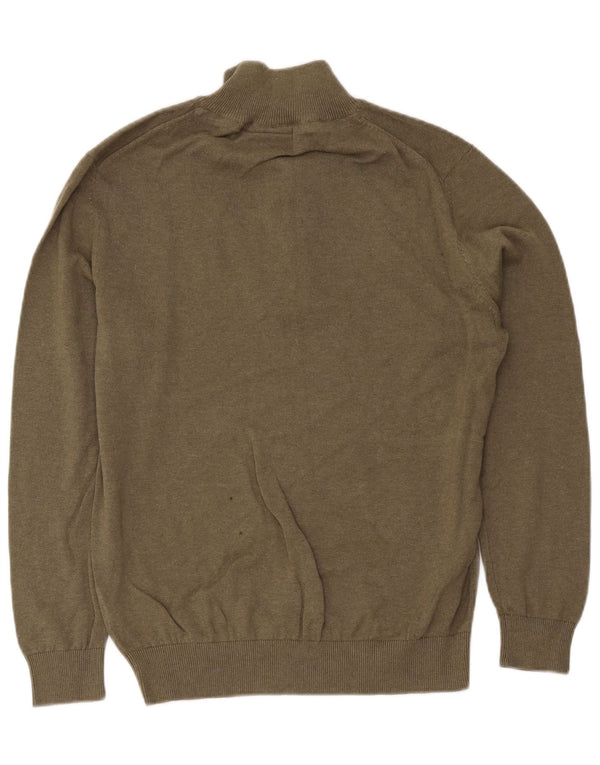 Lyle & Scott Damen-Pullover mit Reißverschluss am Hals, UK 20 2XL, Khaki, Baumwolle