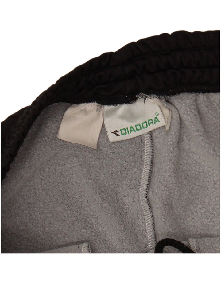 DIADORA Herren-Trainingshose, Größe L, Schwarz, Farbblock