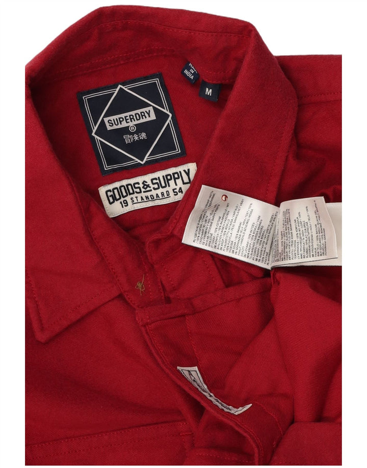 Superdry Herren-Hemd aus mittelroter Baumwolle