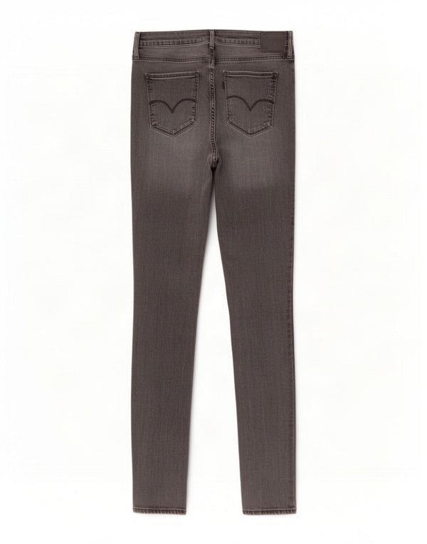 Levi's Damen 721 High Rise Skinny Jeans W31 L32 Grau Lyocell