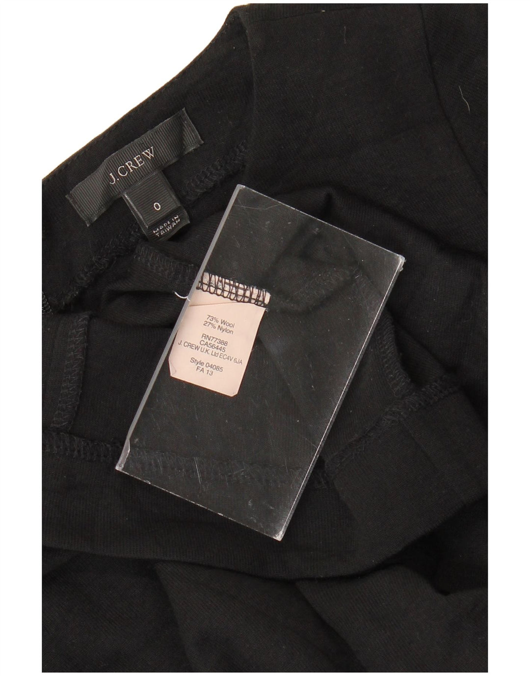J. CREW Damen Etuikleid US 0 XS Schwarze Wolle