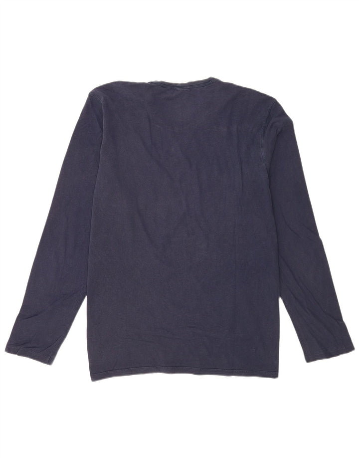 Calvin Klein Herren Grafik-Oberteil, langärmelig, groß, marineblau, Baumwolle