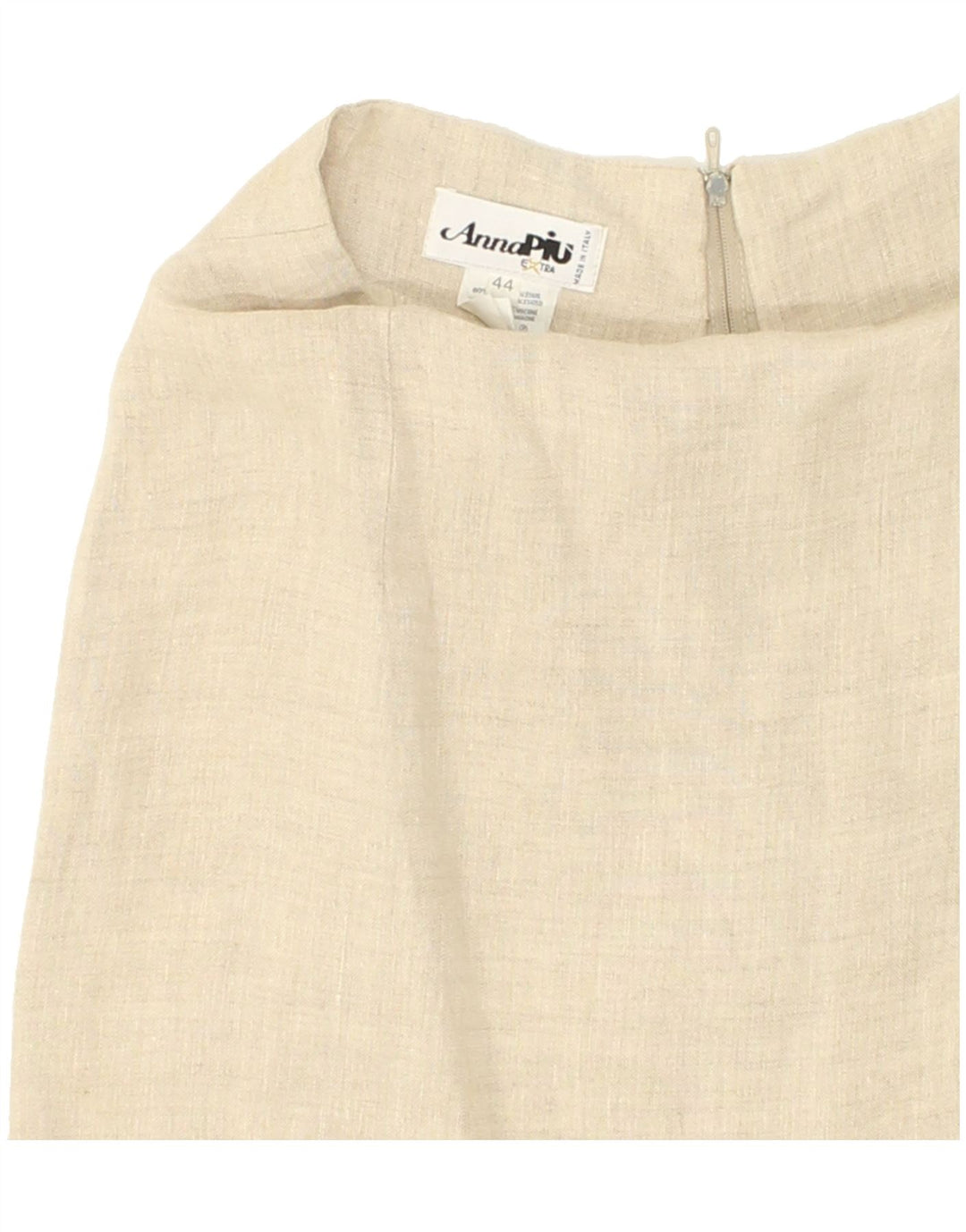 VINTAGE Womens Straight Skirt IT 44 Medium W28  Beige Acetate Vintage Vintage and Second-Hand Vintage from Messina Hembry 