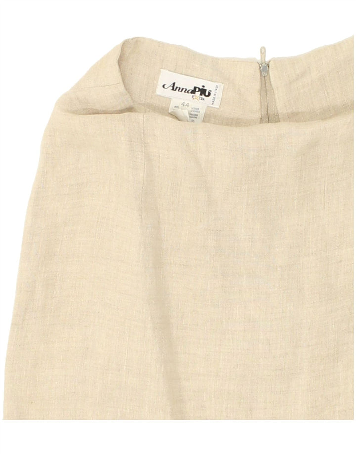 VINTAGE Womens Straight Skirt IT 44 Medium W28  Beige Acetate Vintage Vintage and Second-Hand Vintage from Messina Hembry 
