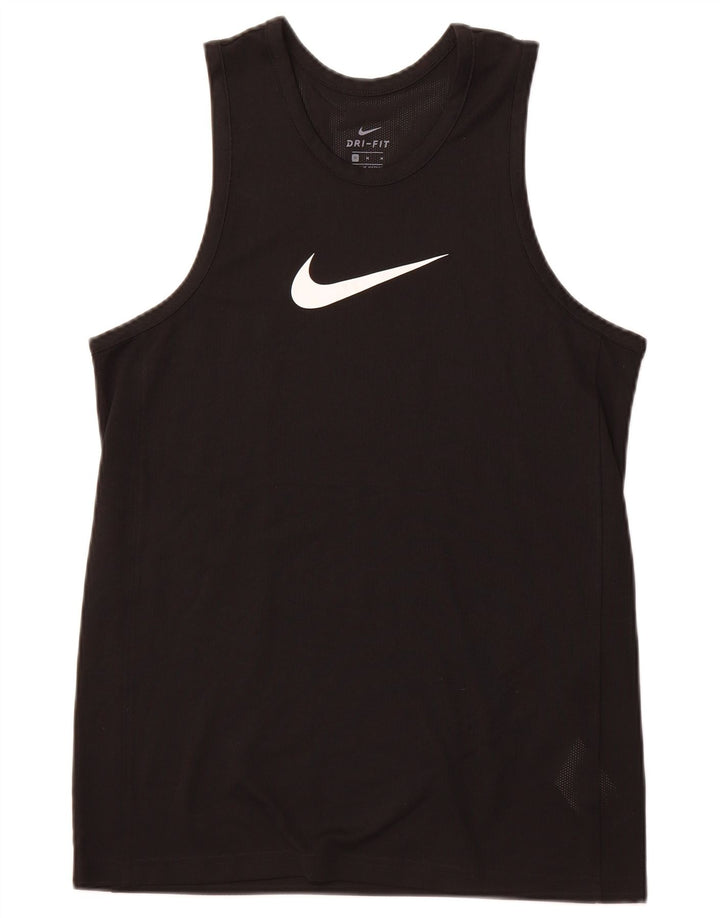 NIKE Herren Dri Fit Graphic Weste Top Medium Schwarz Polyester Sport