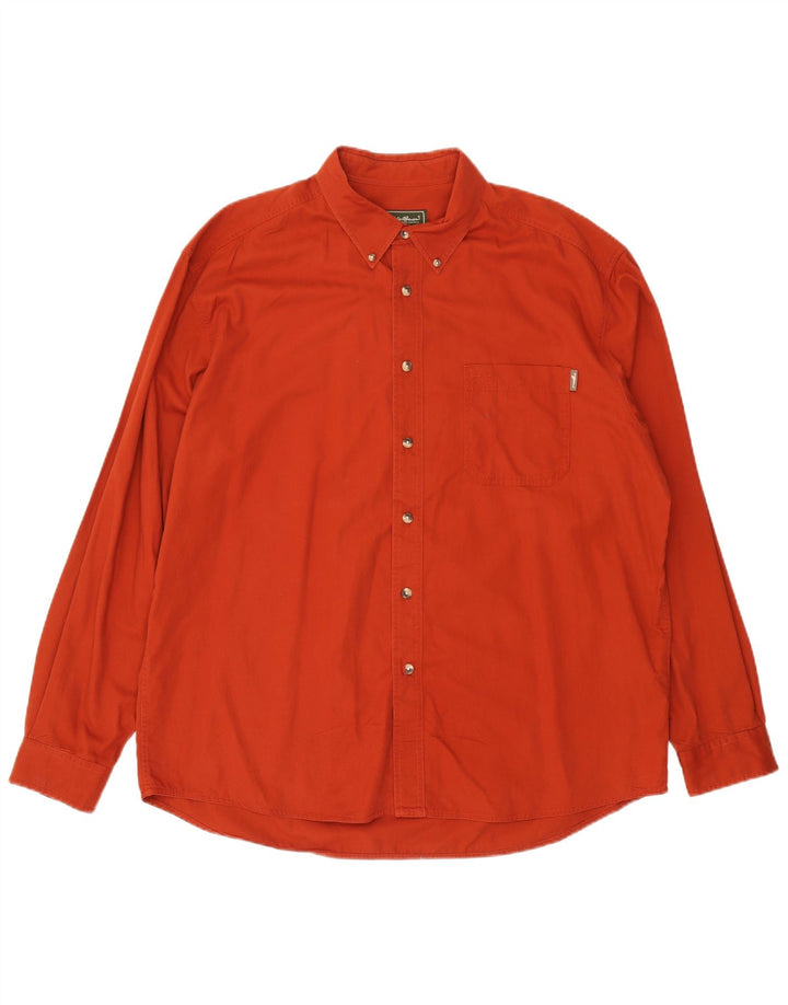 Eddie Bauer Herrenhemd XL Braun Baumwolle