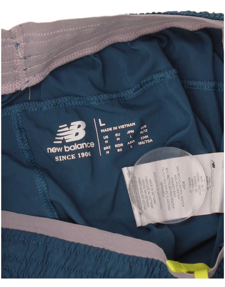 New Balance Damen Graphic Sport Shorts UK 14 Mittelblaues Polyester