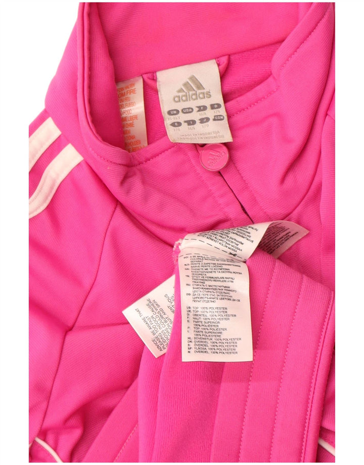 Adidas Mädchen Trainingsanzug Top Jacke 15-16 Jahre Rosa Polyester