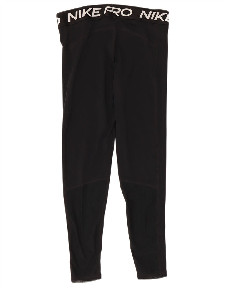 Nike Damen Dri Fit Grafik-Leggings, groß, schwarzes Polyester